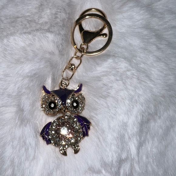 Accessories - 4/$10 Bundle Sale: Lovely Owl Rhinestone Crystal Keyring